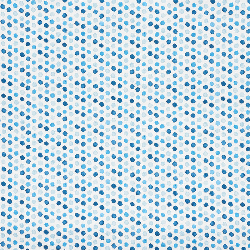 Schumacher Mini Bursts Blues Fabric - Eade's Wallpaper