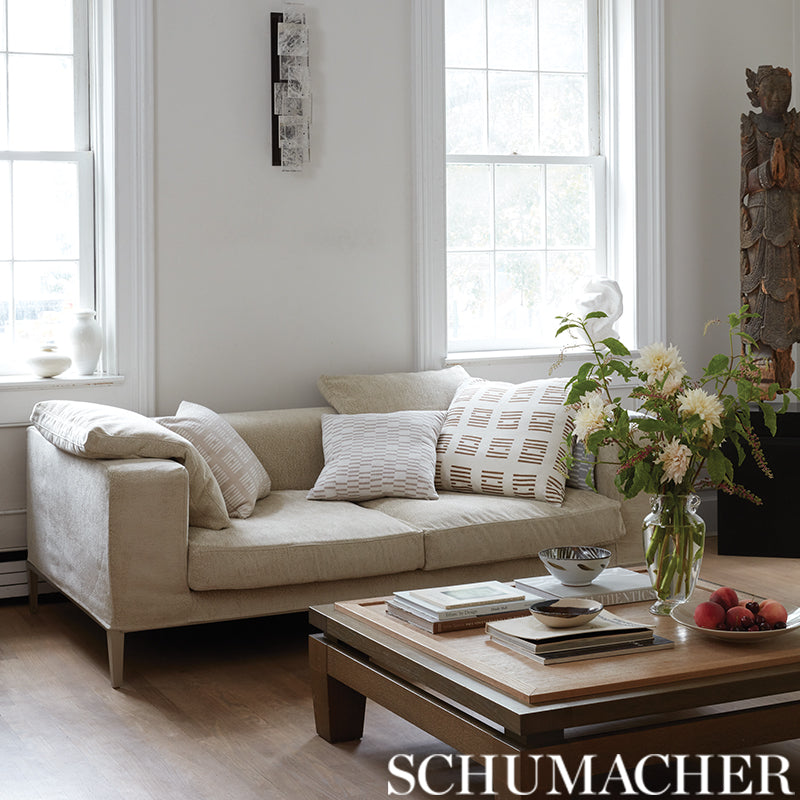 Schumacher Tiasquam Blue Fabric - Eade's Wallpaper
