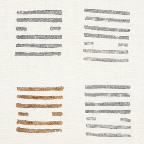 Schumacher Tiasquam Charcoal Fabric - Eade's Wallpaper