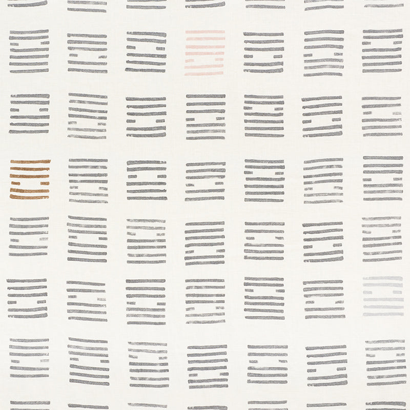 Schumacher Tiasquam Charcoal Fabric - Eade's Wallpaper