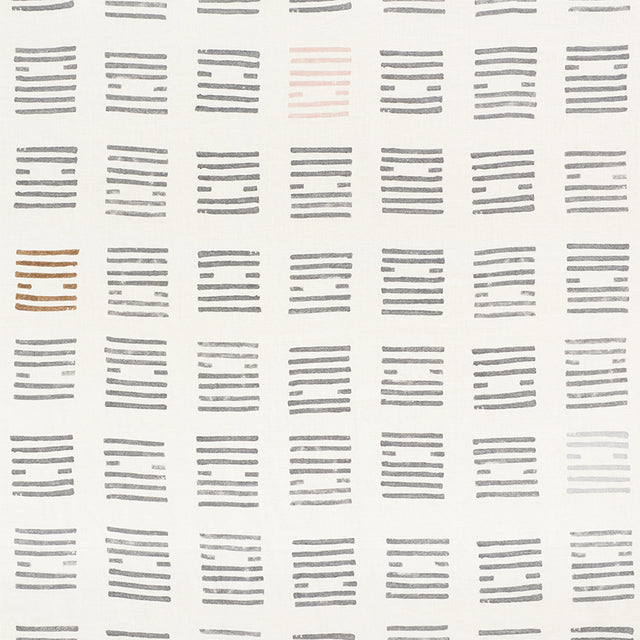 Schumacher Tiasquam Charcoal Fabric - Eade's Wallpaper