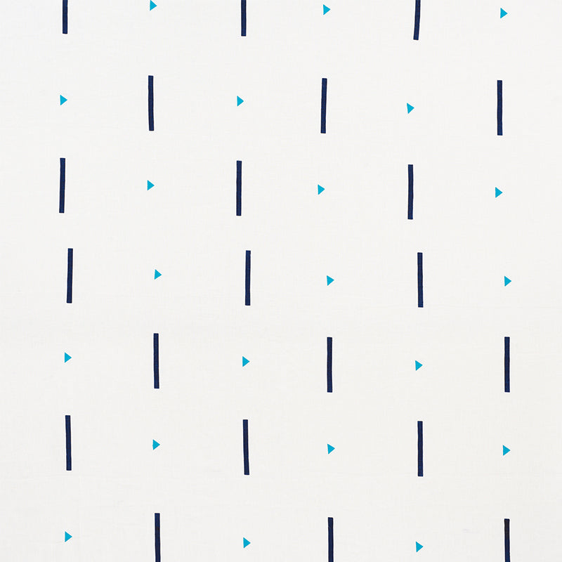 Schumacher Tashmoo Prussian & Teal Fabric - Eade's Wallpaper