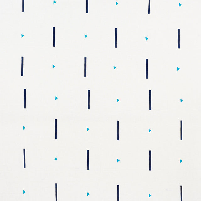 Schumacher Tashmoo Prussian & Teal Fabric - Eade's Wallpaper