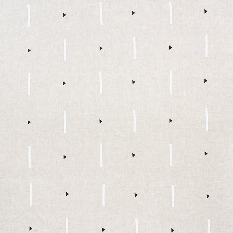 Schumacher Tashmoo Black & White Fabric - Eade's Wallpaper
