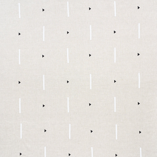 Schumacher Tashmoo Black & White Fabric - Eade's Wallpaper
