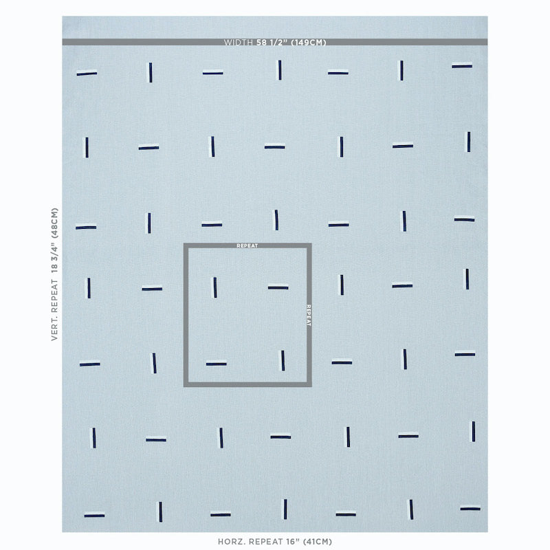Schumacher Icehouse Sky Fabric
