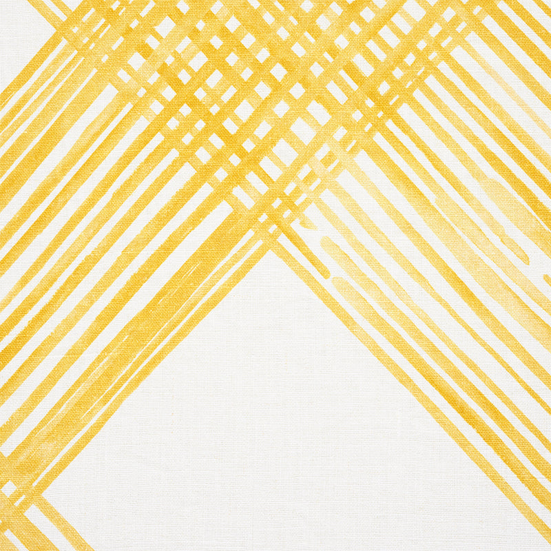 Schumacher Traverse Yellow Fabric - Eade's Wallpaper