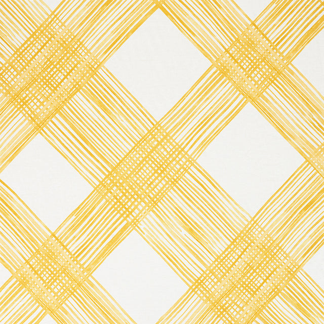 Schumacher Traverse Yellow Fabric - Eade's Wallpaper