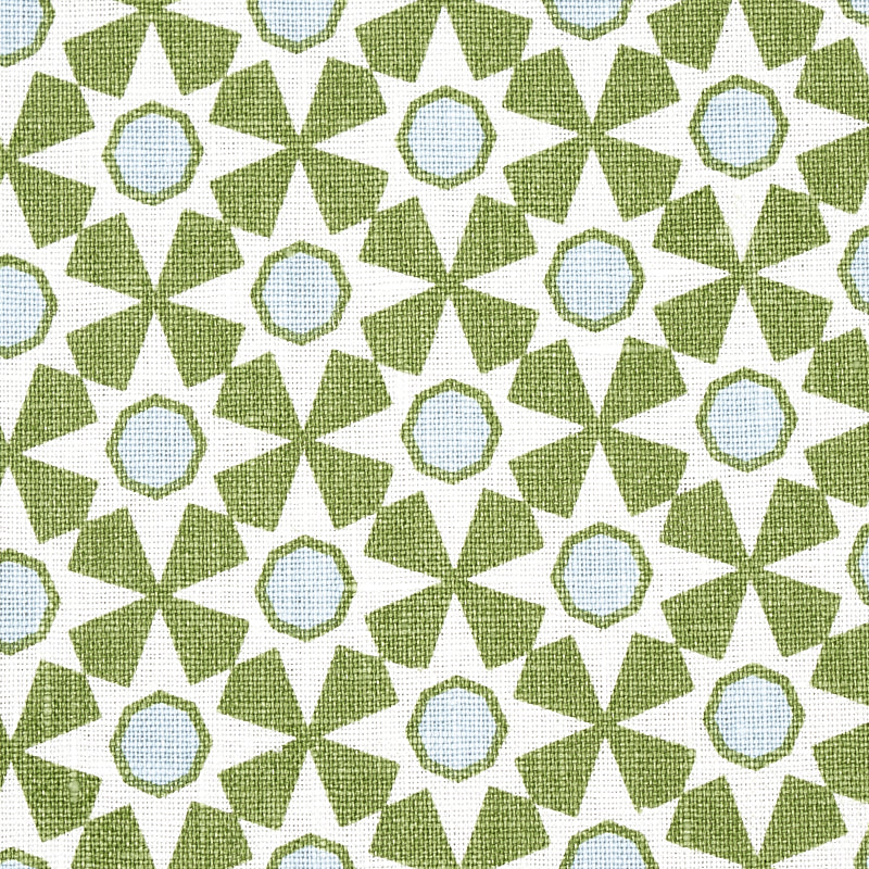 Schumacher Serendipity Green Fabric - Eade's Wallpaper