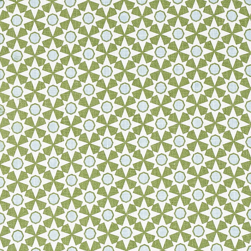 Schumacher Serendipity Green Fabric - Eade's Wallpaper