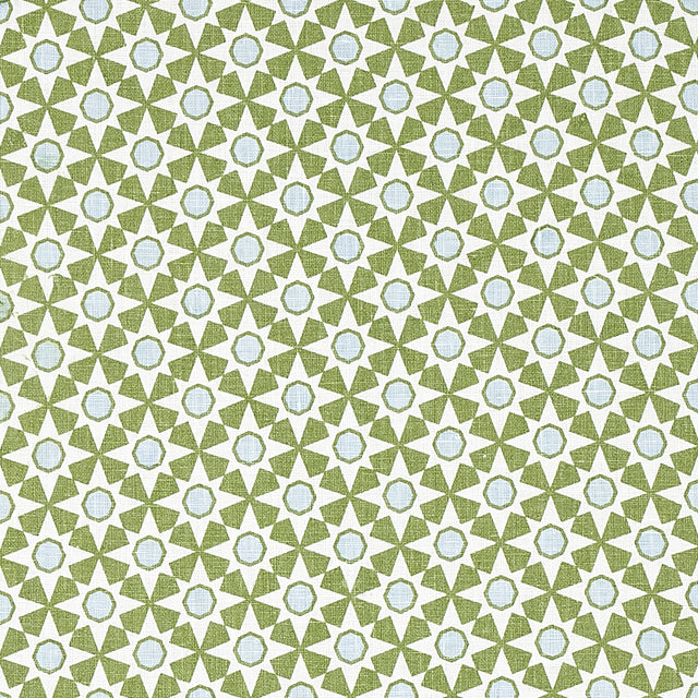 Schumacher Serendipity Green Fabric - Eade's Wallpaper