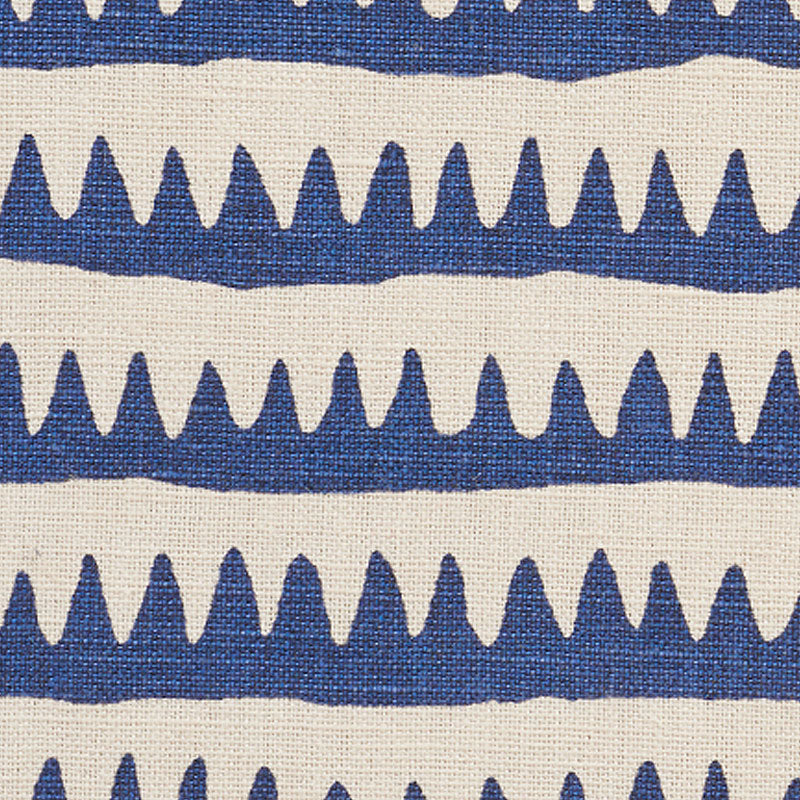 Schumacher 177970 CORFU HAND PRINTED STRIPE in NAVY Fabric -