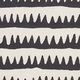 Schumacher 177971 CORFU HAND PRINTED STRIPE in BLACK Fabric 