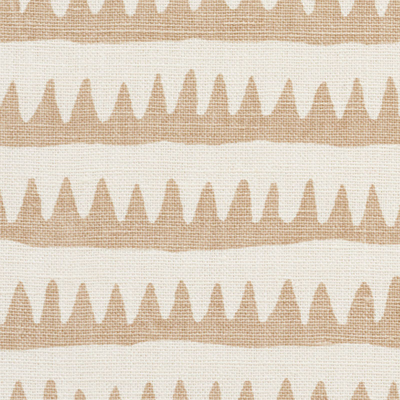 Schumacher 177972 CORFU HAND PRINTED STRIPE in SAND Fabric -