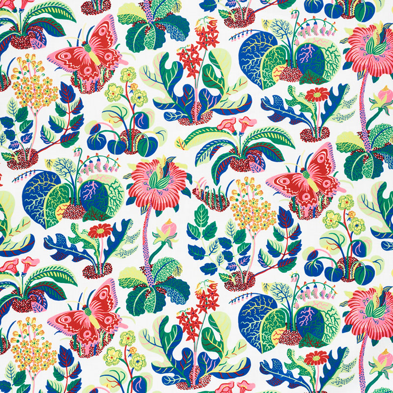 Schumacher Exotic Butterfly Indoor/Outdoor Spring Fabric