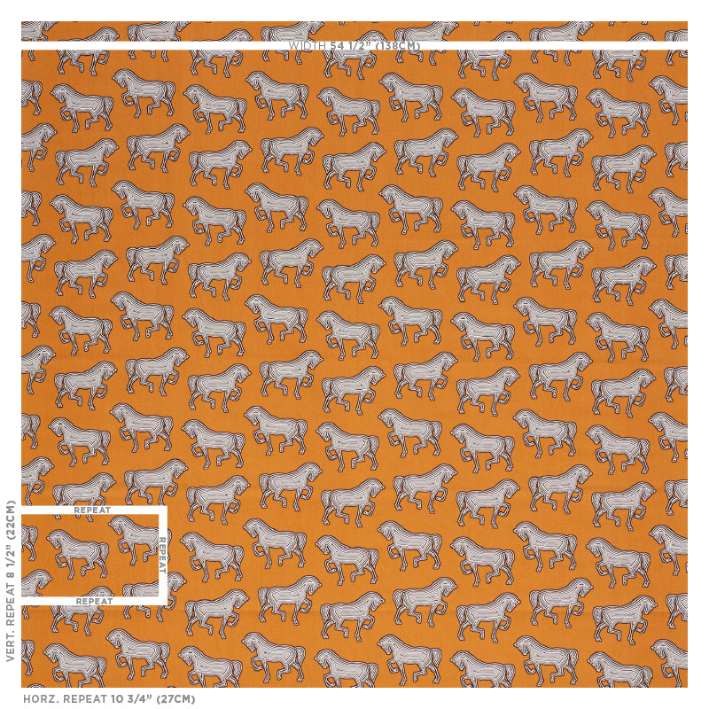 Schumacher Faubourg Orange Fabric