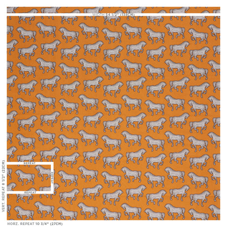 Schumacher Faubourg Orange Fabric