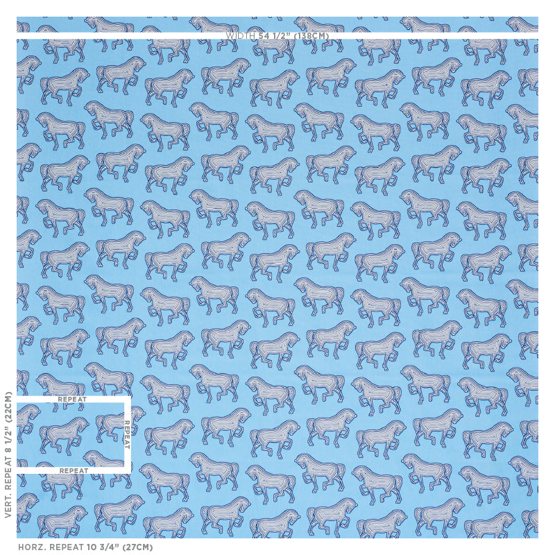 Schumacher Faubourg Blue Fabric