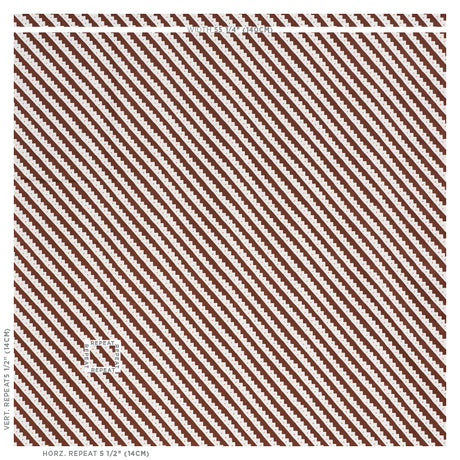Schumacher Zeppelin Brown Fabric - Eade's Wallpaper