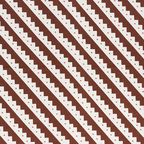 Schumacher Zeppelin Brown Fabric - Eade's Wallpaper