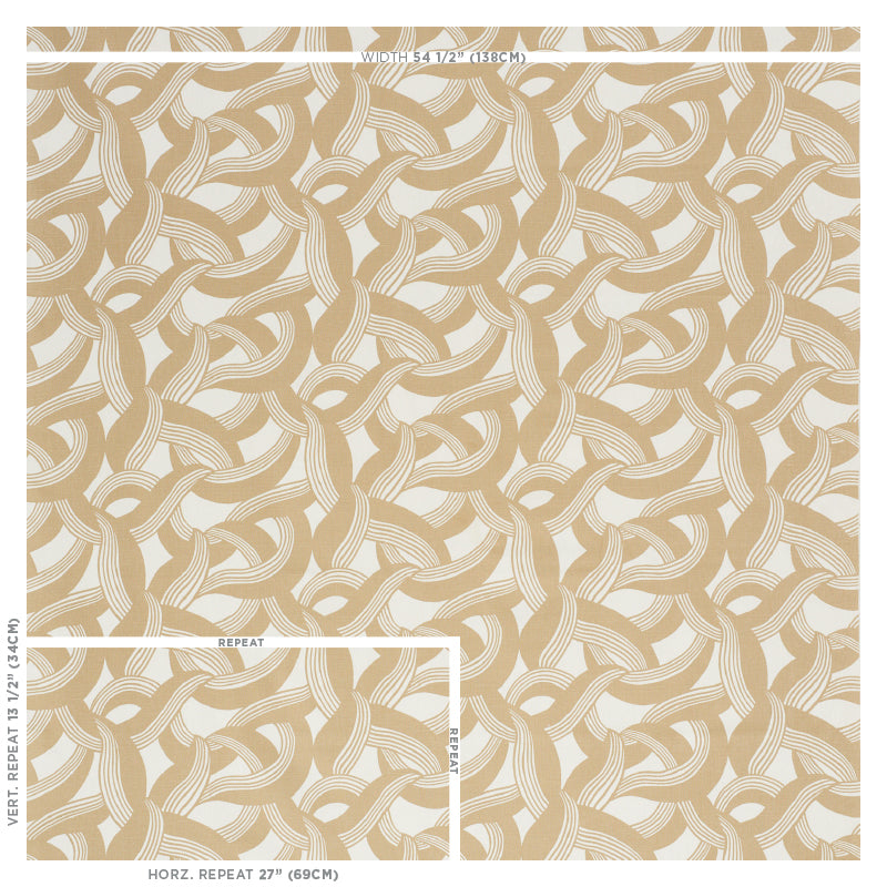 Schumacher Martingale Natural Fabric - Eade's Wallpaper