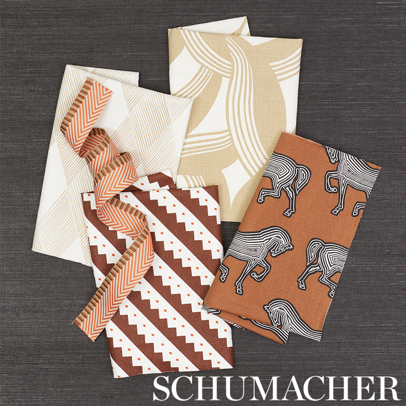 Schumacher Martingale Natural Fabric - Eade's Wallpaper