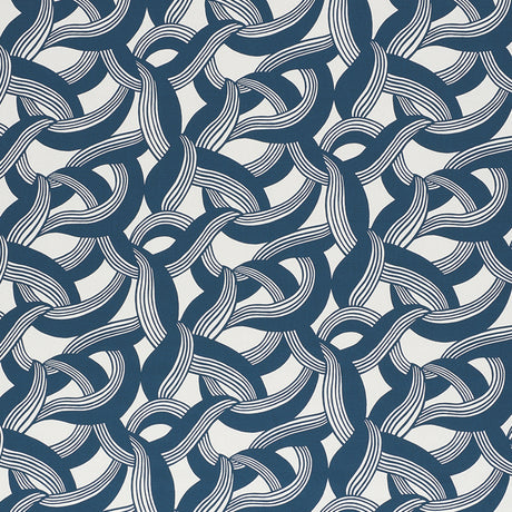 Schumacher Martingale Blue Fabric - Eade's Wallpaper