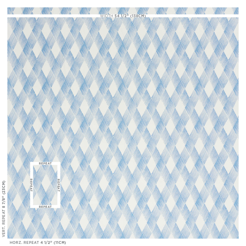 Schumacher Fetlock Blue Fabric