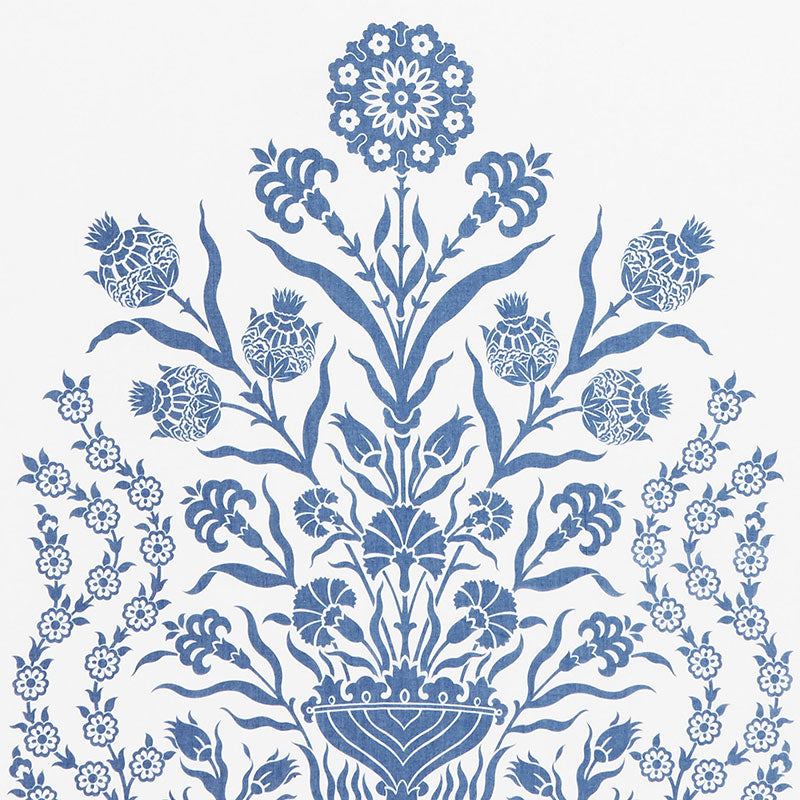 Schumacher Iznik Sheer Blue Fabric