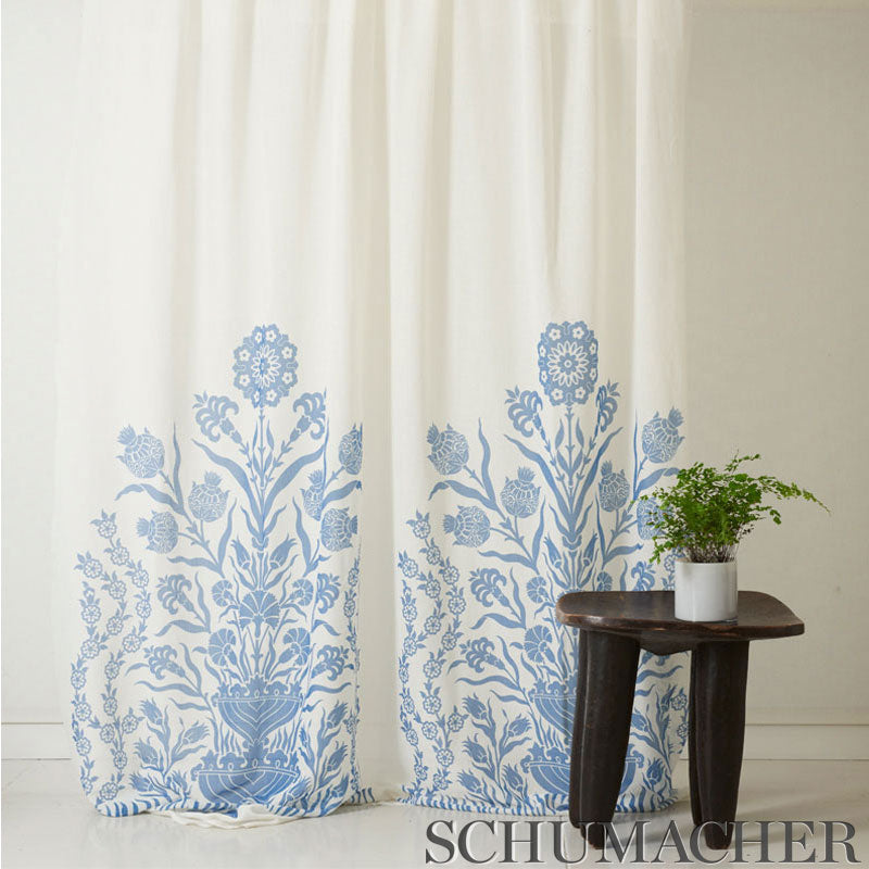 Schumacher Iznik Sheer Natural Fabric