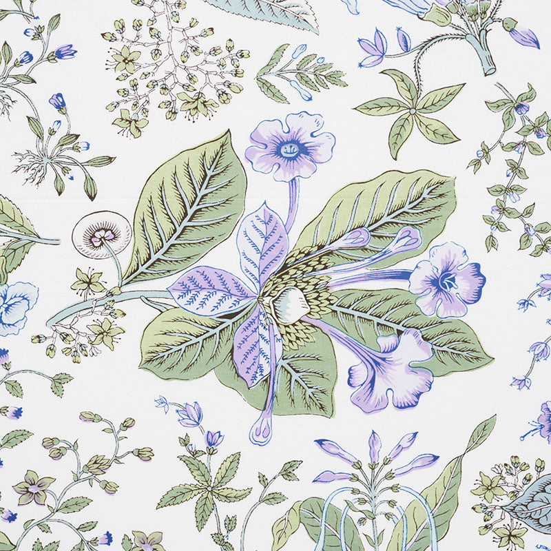 Schumacher Pomegranate Botanical Purple Fabric - Eade's Wallpaper