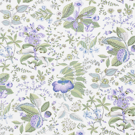 Schumacher Pomegranate Botanical Purple Fabric - Eade's Wallpaper