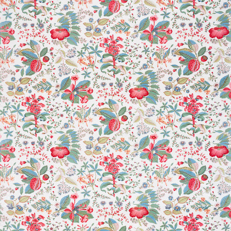 Schumacher Pomegranate Botanical Document Fabric - Eade's Wallpaper