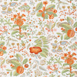 Schumacher Pomegranate Botanical Orange Fabric - Eade's Wallpaper