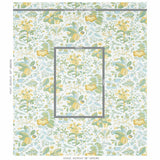 Schumacher Pomegranate Botanical Citron Fabric - Eade's Wallpaper