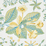 Schumacher Pomegranate Botanical Citron Fabric - Eade's Wallpaper
