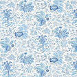 Schumacher Pomegranate Botanical Blue Fabric - Eade's Wallpaper