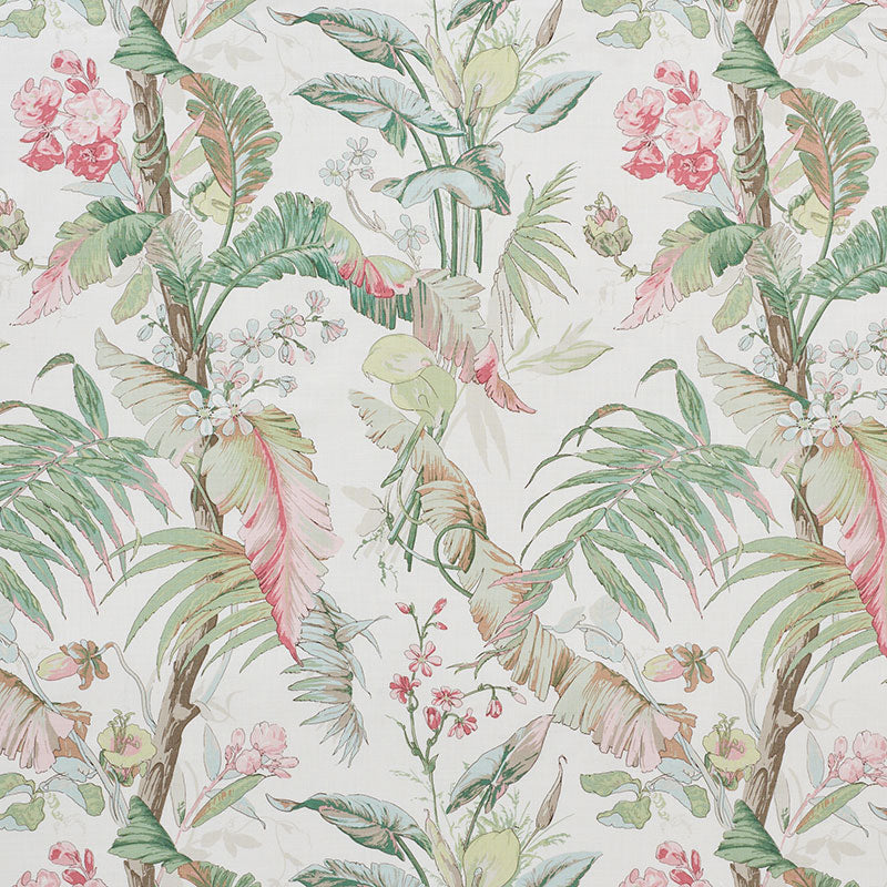Schumacher Tropique Blush Fabric - Eade's Wallpaper