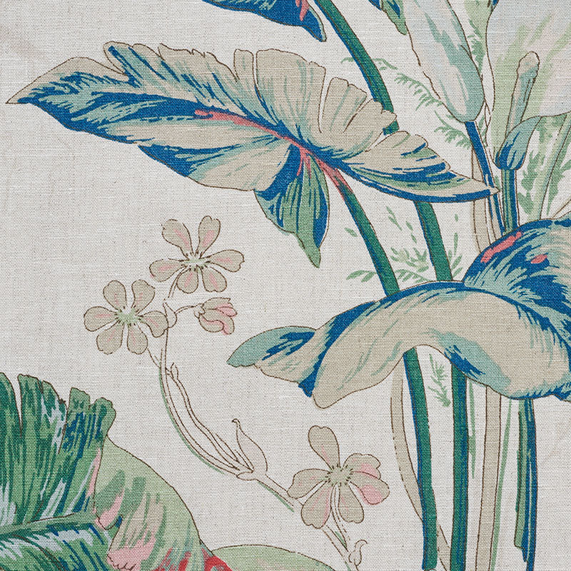 Schumacher Tropique Document Fabric - Eade's Wallpaper