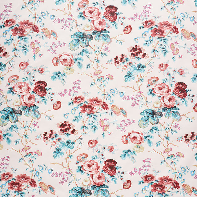 Schumacher Salisbury Chintz Rose Fabric - Eade's Wallpaper