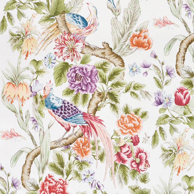 Schumacher Majestic Garden Document Fabric - Eade's Wallpaper