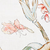 Schumacher Majestic Garden Rose & Celadon Fabric - Eade's Wallpaper