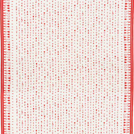 Schumacher Tulip Parade Red Fabric - Eade's Wallpaper