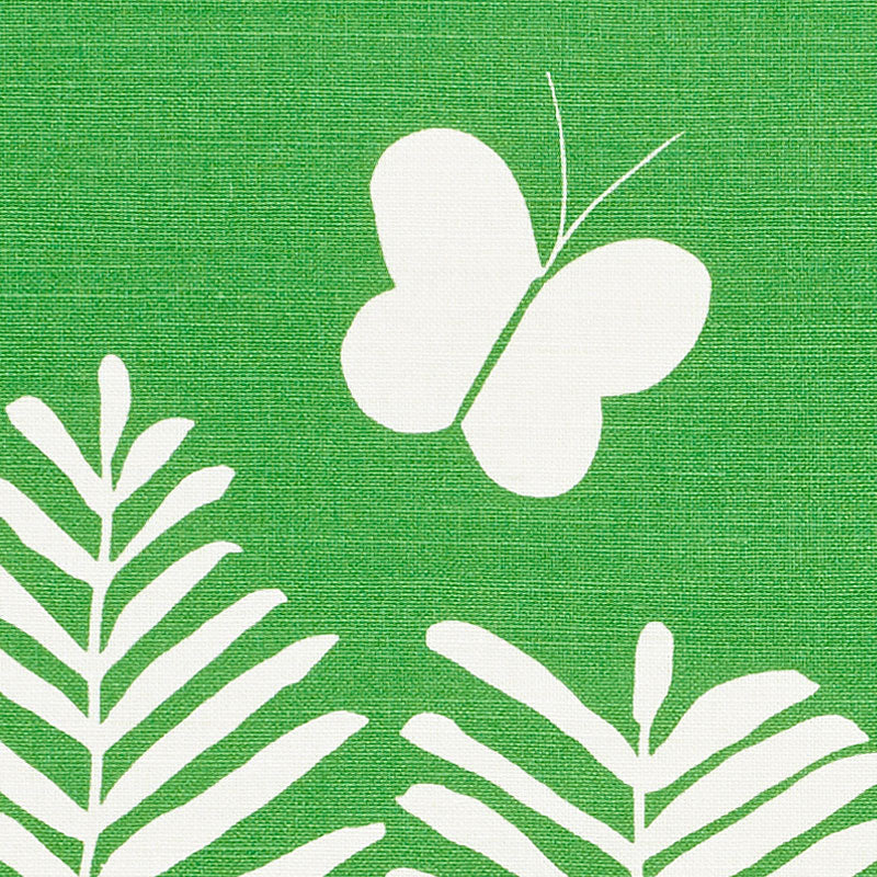 Schumacher Fern Silhouette Green Fabric