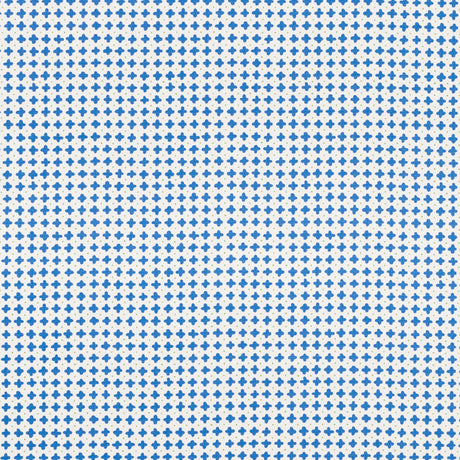 Schumacher Polka Blue Fabric - Eade's Wallpaper