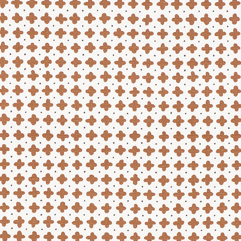 Schumacher Polka Brown Fabric - Eade's Wallpaper