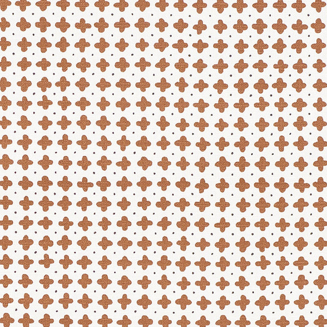 Schumacher Polka Brown Fabric - Eade's Wallpaper