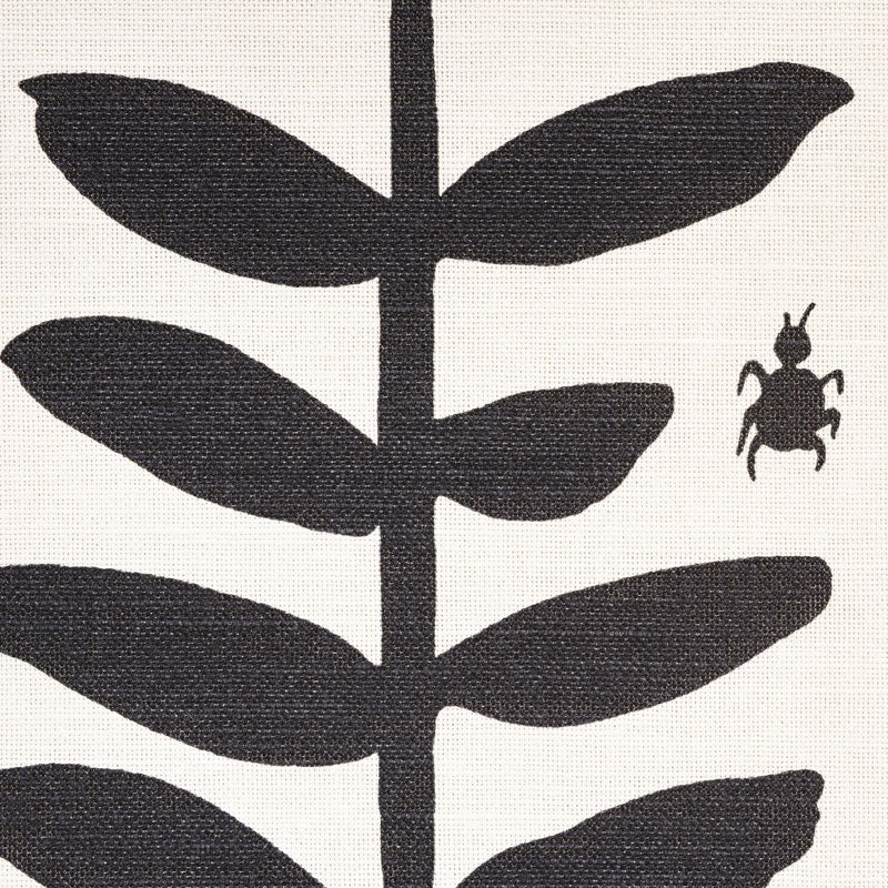 Schumacher Wild Things Black Fabric - Eade's Wallpaper