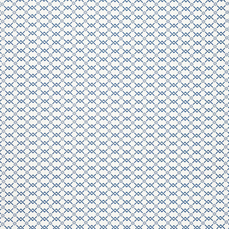 Schumacher Fretwork Flower Pacific Fabric