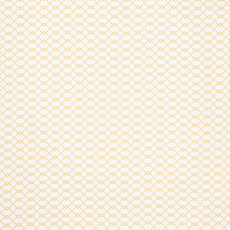 Schumacher Fretwork Flower Saffron Fabric